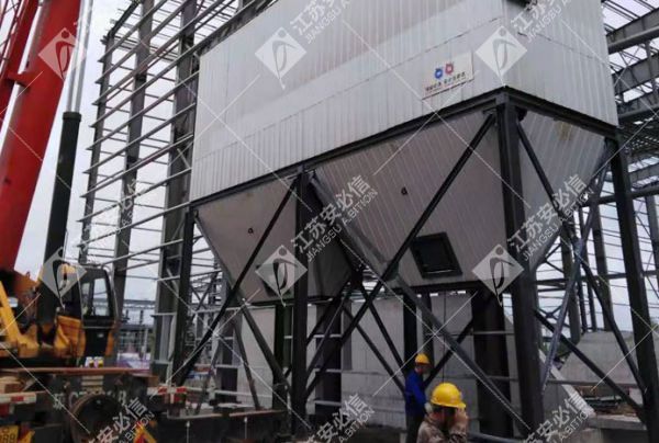 建材行业除尘器安装现场